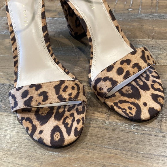 Kelly & Katie Hailee Animal Print Ankle Strap Block Heels - Picture 6 of 7